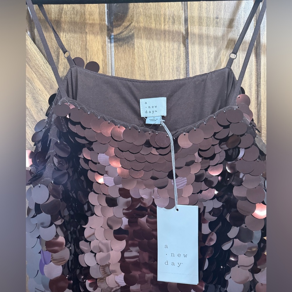 a new day Brown Sequin Mini Dress - Picture 6 of 7